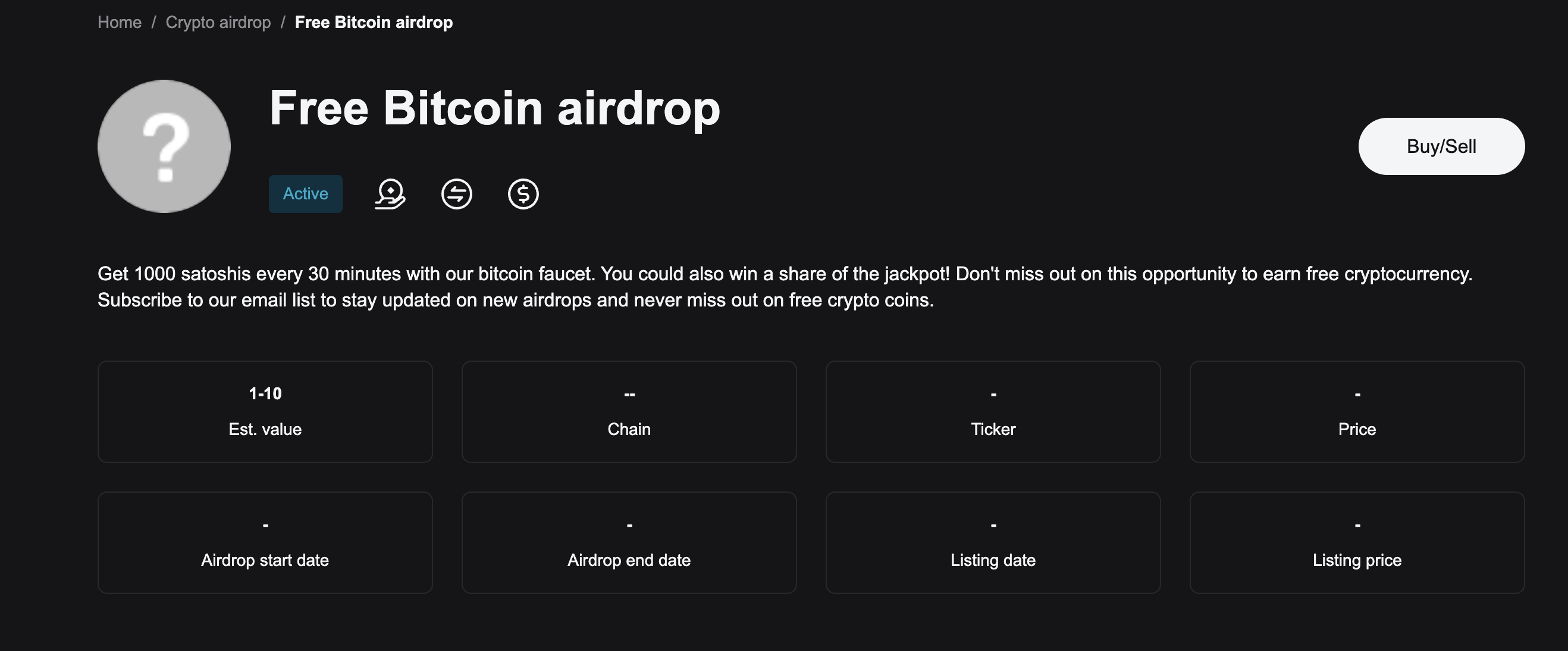 Free Bitcoin Airdrop Launch: How to Participate and Claim $SATOSHIS Rewards image 2