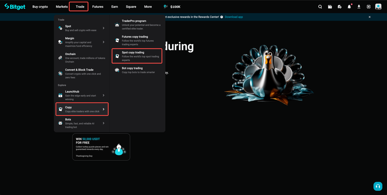 Spot Copy Trading Guide for Elite Traders on Bitget Website image 0