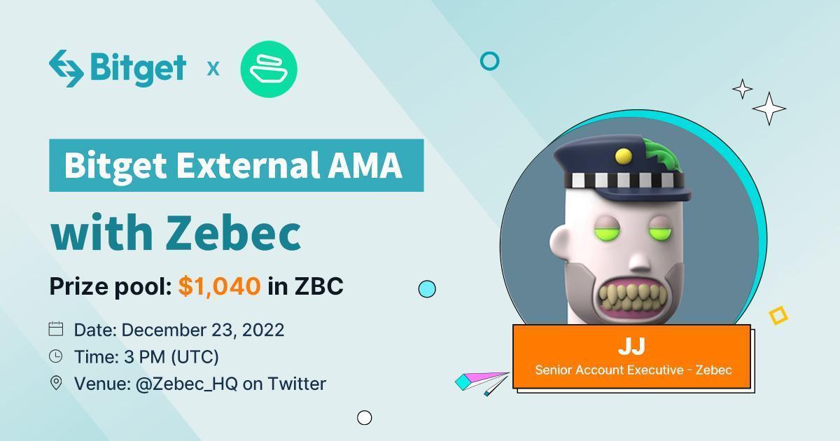 Join Bitget External AMA with Zebec, Win $1,040 ZBC image 0