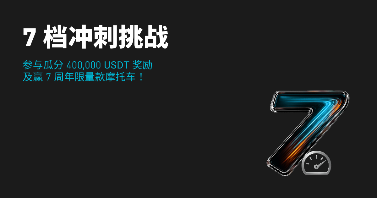 7档冲刺挑战：Bitget 七周年庆典，400,000 USDT 奖励等你来拿！ image 0