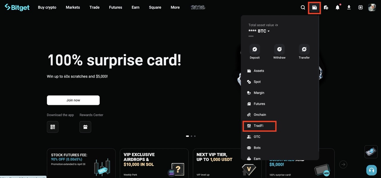 Getting Started with Bitget TradFi (Website Tutorial) image 2