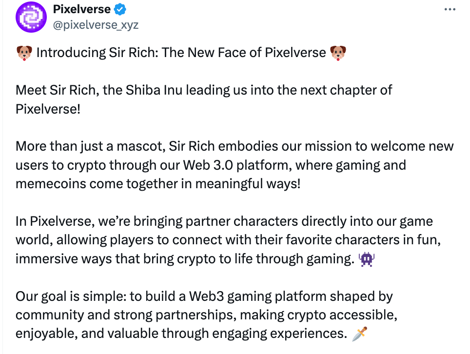 Introducing Sir Rich: The New Face of Pixelverse