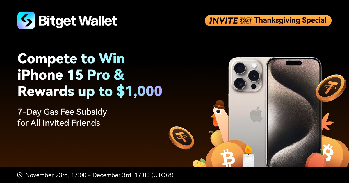 Invite2Get Thanksgiving Special: Compete to Win iPhone 15 Pro & Rewards up to $1,000