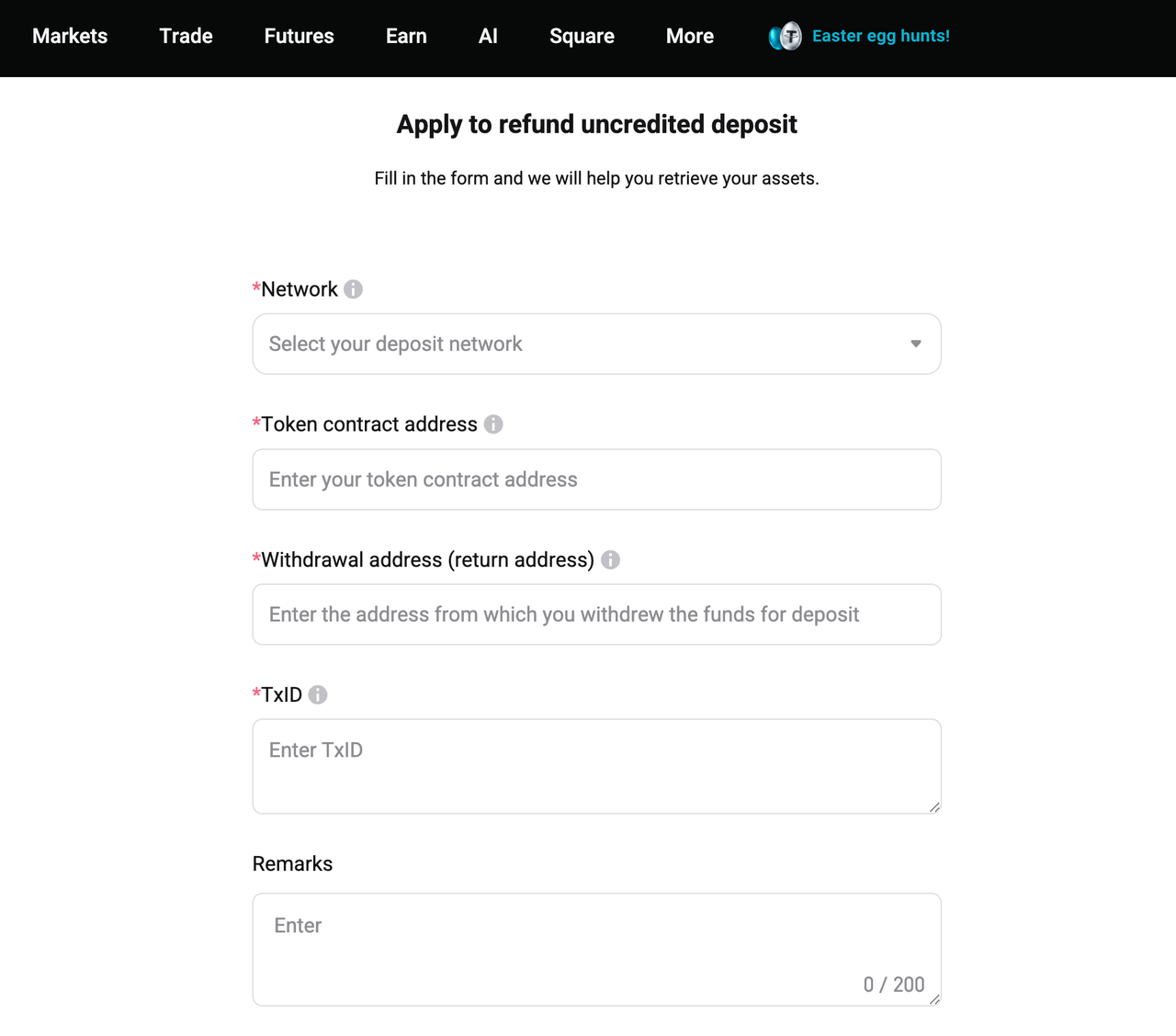 How to Request a Refund of Uncredited Deposit