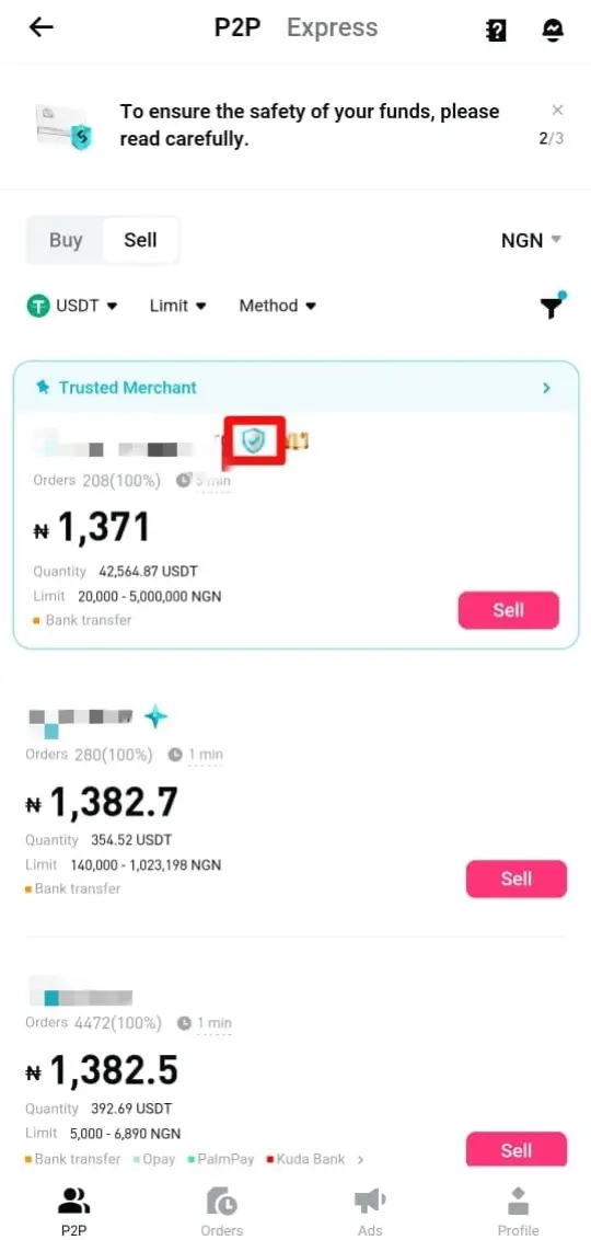 Bitget P2P Trust Merchant Program Africa