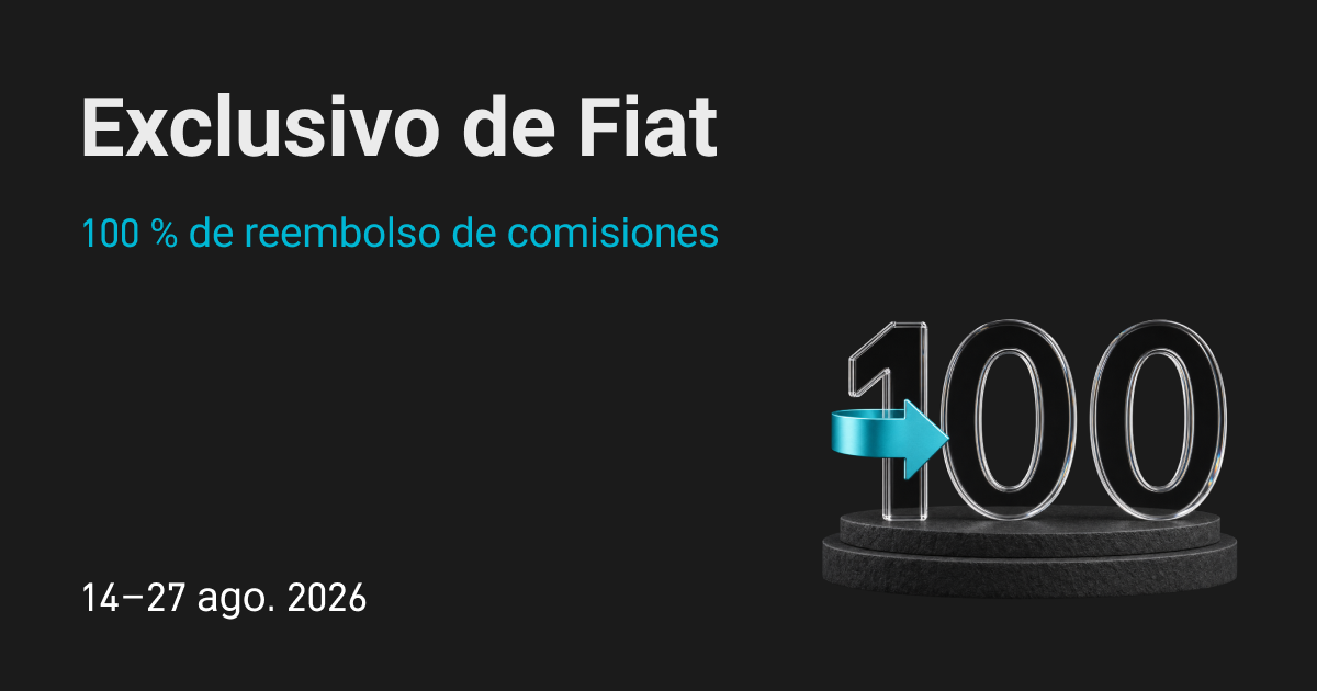 Exclusivo para fiat: cashback del 100% de la comisión