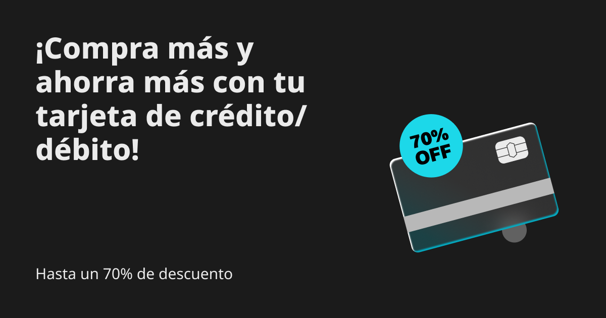 Hasta un 70% de descuento: ¡Compra más y ahorra más con tu tarjeta de crédito o débito! image 0