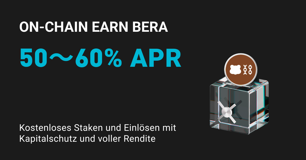Bitget startet BERA On-Chain Earn mit 50~60% APR image 0