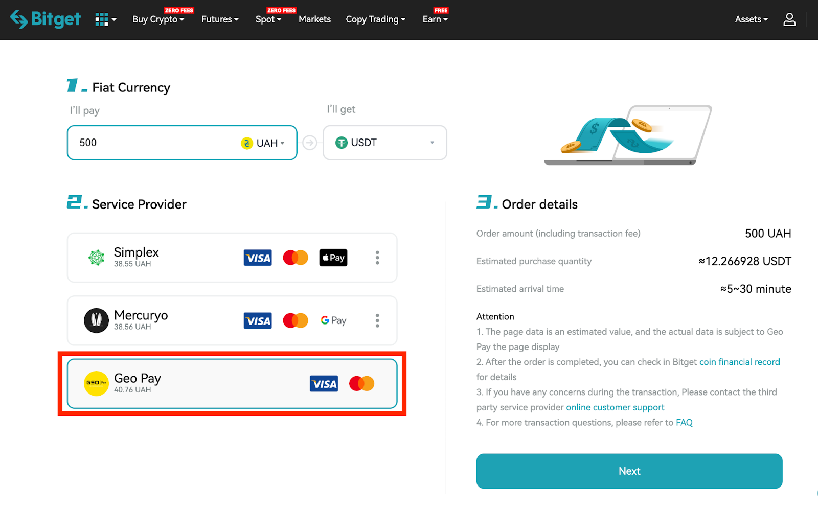 How to Use GeoPay to Buy Crypto image 1