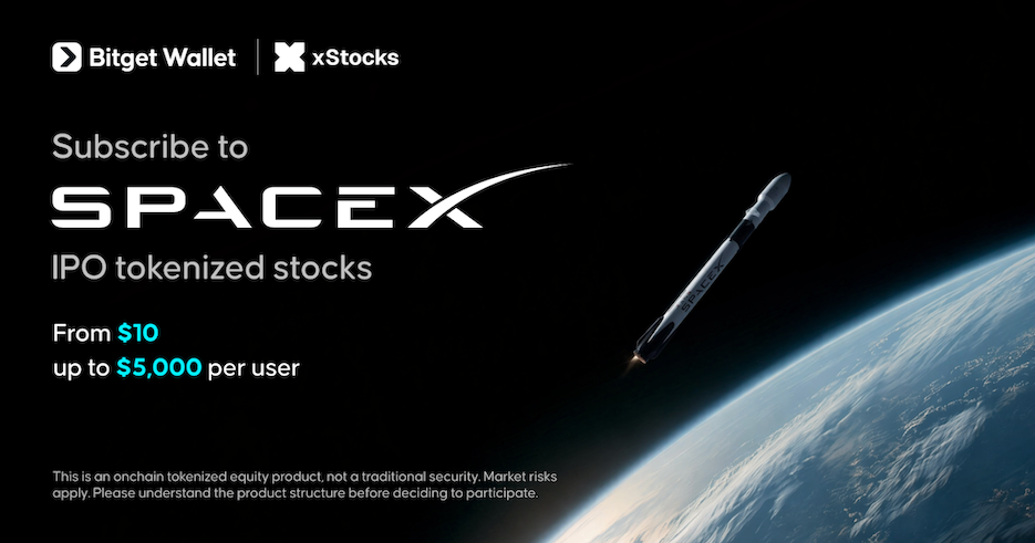 Onchain SpaceX IPO Stocks Available on Bitget Wallet via xStocks image 0