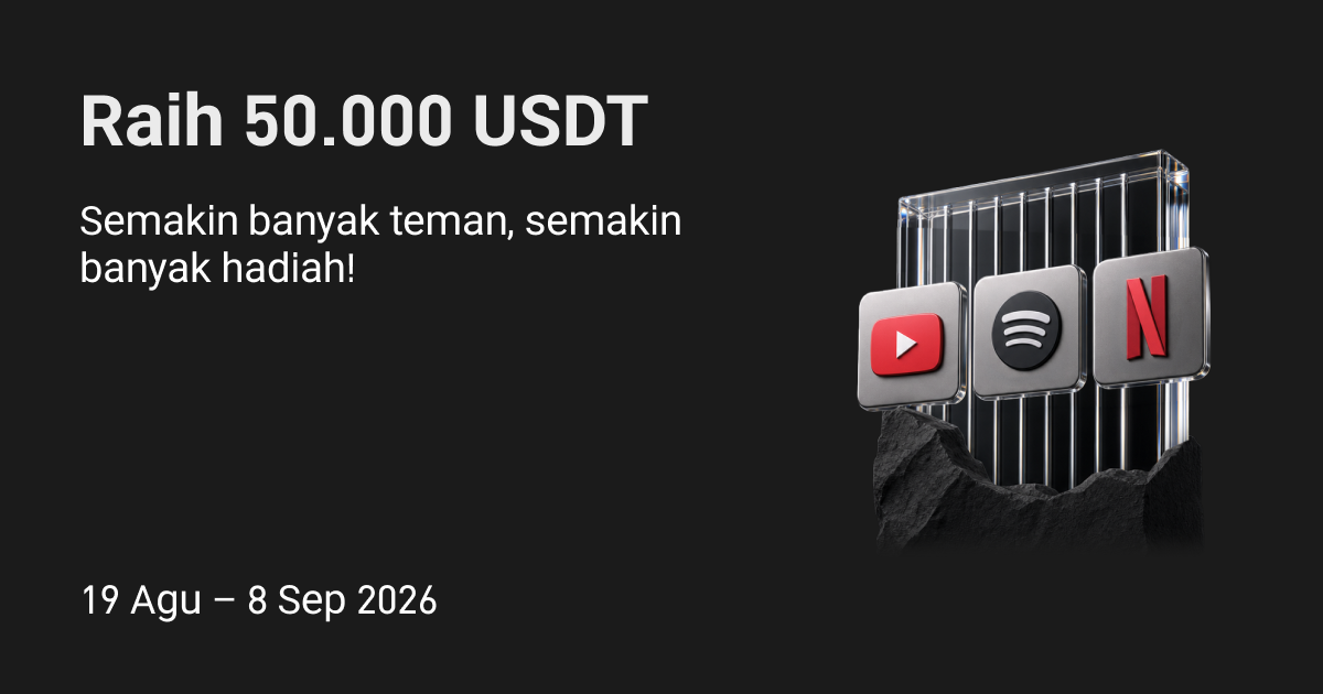 Dapatkan 50.000 USDT: Semakin banyak teman, semakin banyak hadiah! 