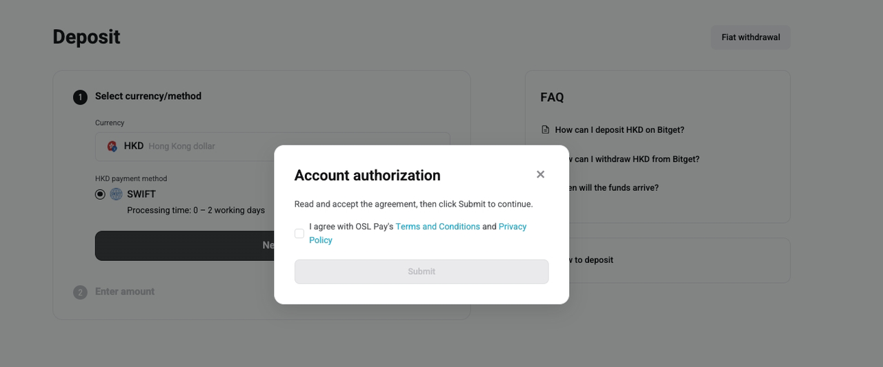 How to Deposit and Withdraw HKD on Bitget Website?