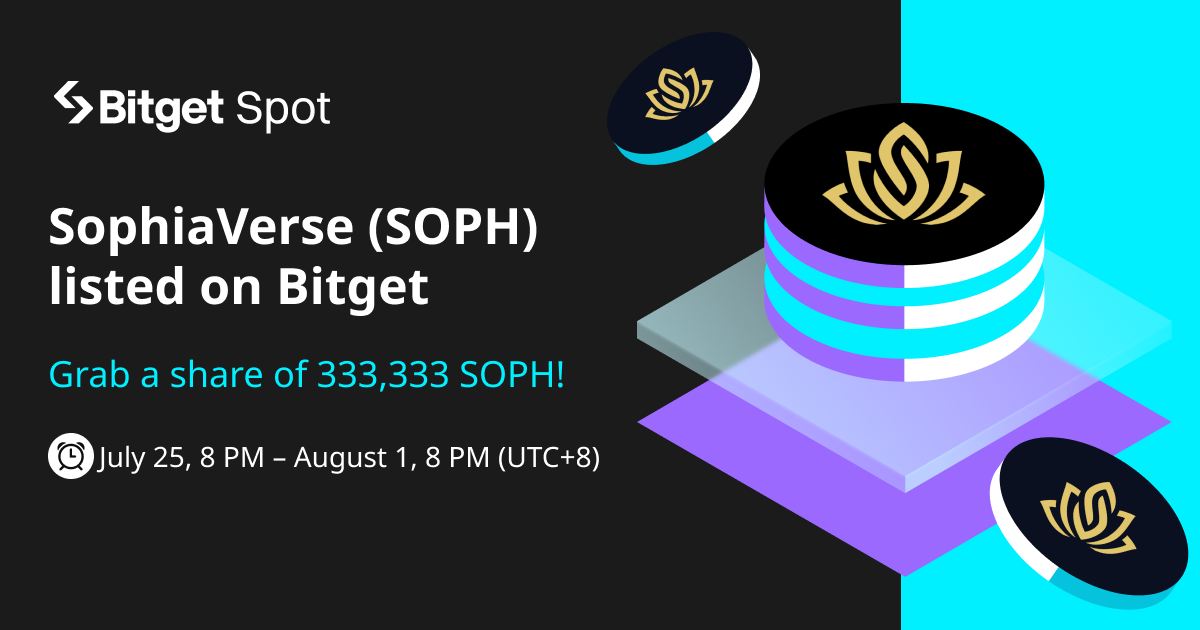 SophiaVerse (SOPH) listed on Bitget — Grab a Share of the 333,333 SOPH Prize Pool ! image 0