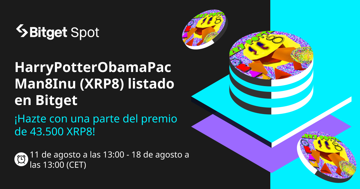 HarryPotterObamaPacMan8Inu (XRP8) listado en Bitget - ¡ven y llévate una parte de 43.500 XRP8! image 0