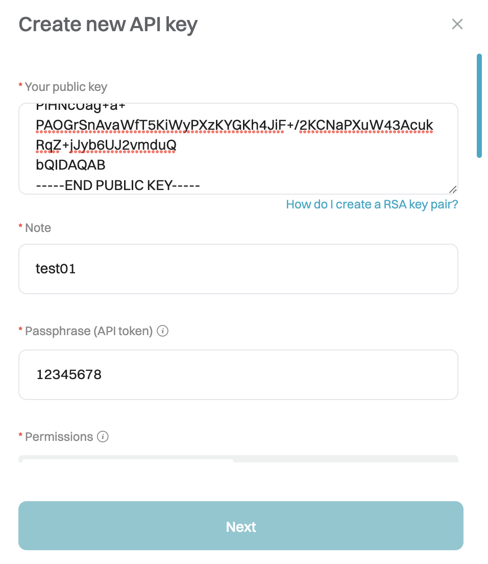 How to create an RSA key pair on Bitget image 5