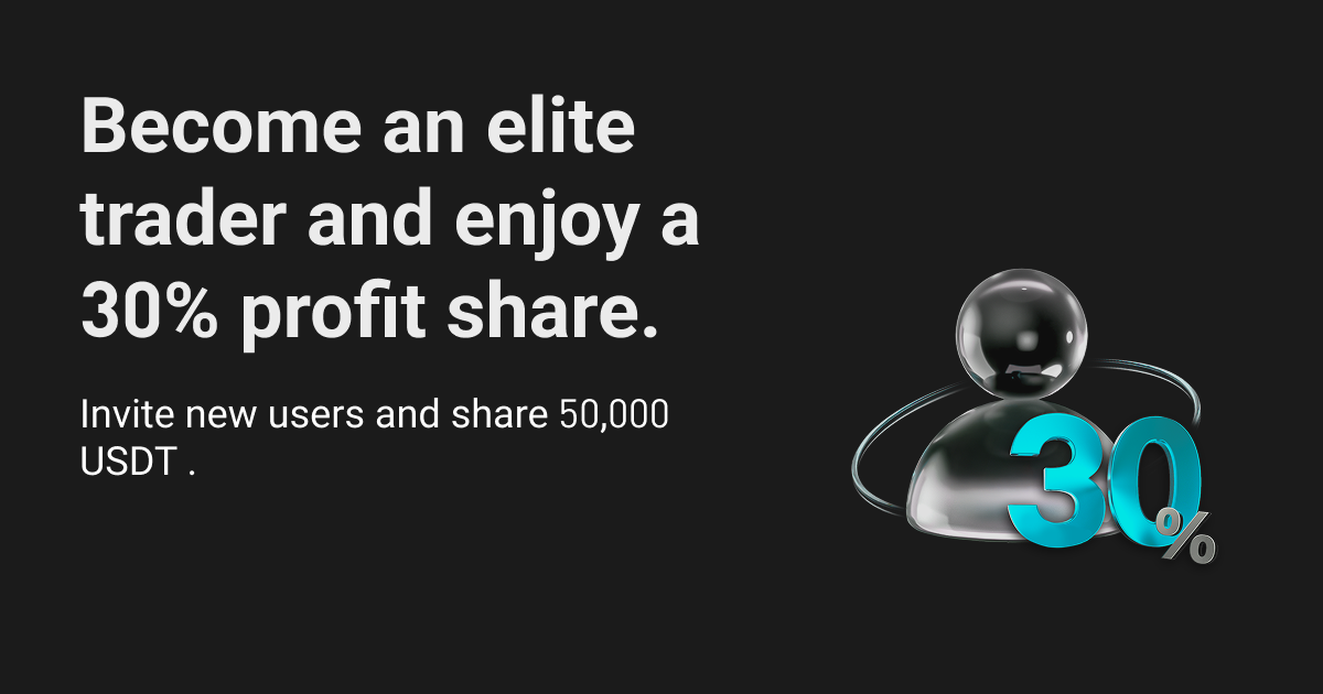 New elite traders enjoy 30% profit share for 14 days— invite new users and grab a share of 50,000 USDT! image 0
