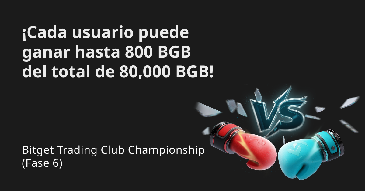 Bitget Trading Club Championship (Fase 6): ¡Cada usuario puede ganar hasta 800 BGB del total de 80,000 BGB! image 0