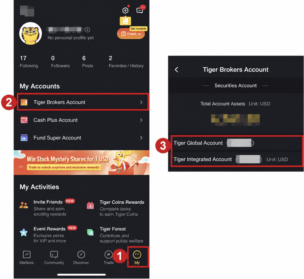 Comment transférer des actions de Tiger Brokers vers les rToken de Bitget