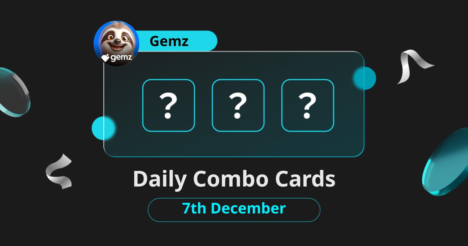 Today's Gemz Daily Combo Cards and Daily Cipher for December 7, 2024