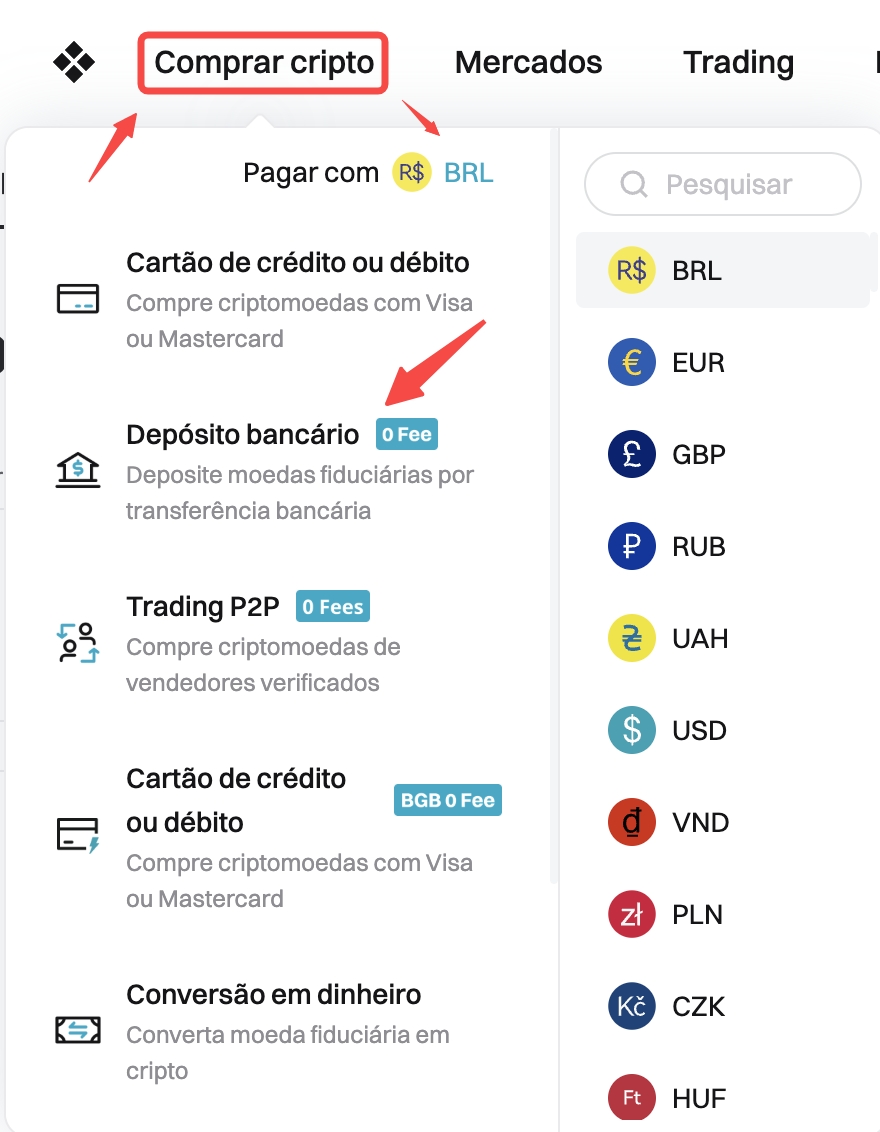 Como depositar moedas da América Latina na Bitget? image 3