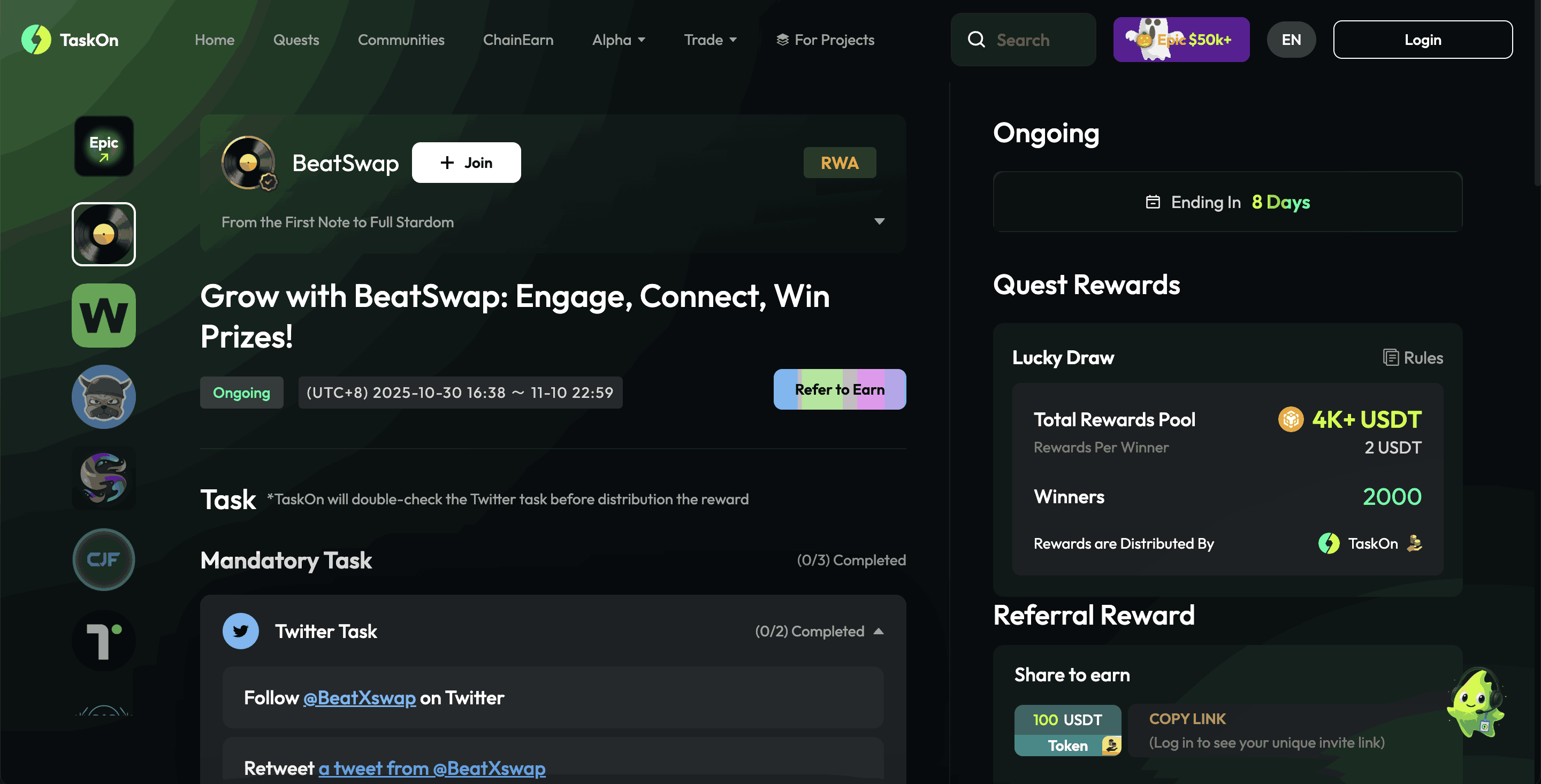 Panduan Airdrop BeatSwap: Cara Berpartisipasi dan Klaim Hadiah $BTX image 2
