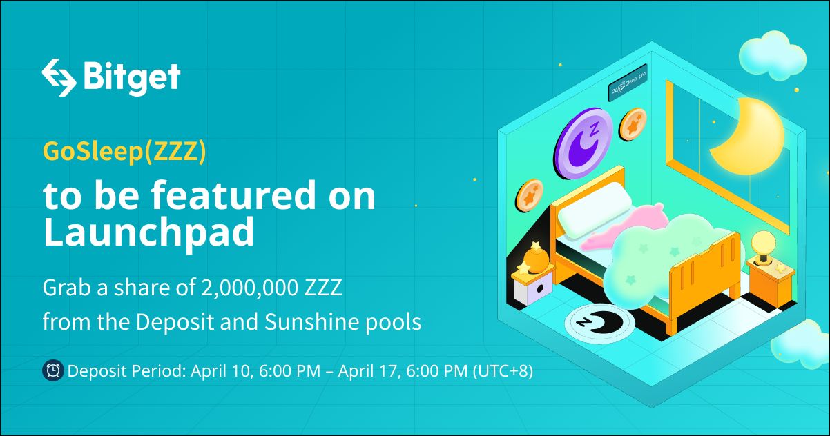 GoSleep (ZZZ) to feature on Bitget Launchpad! Grab a share of the deposit pool and sunshine pool! image 0