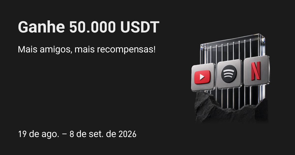 Garanta 50.000 USDT: Mais amigos, mais recompensas!