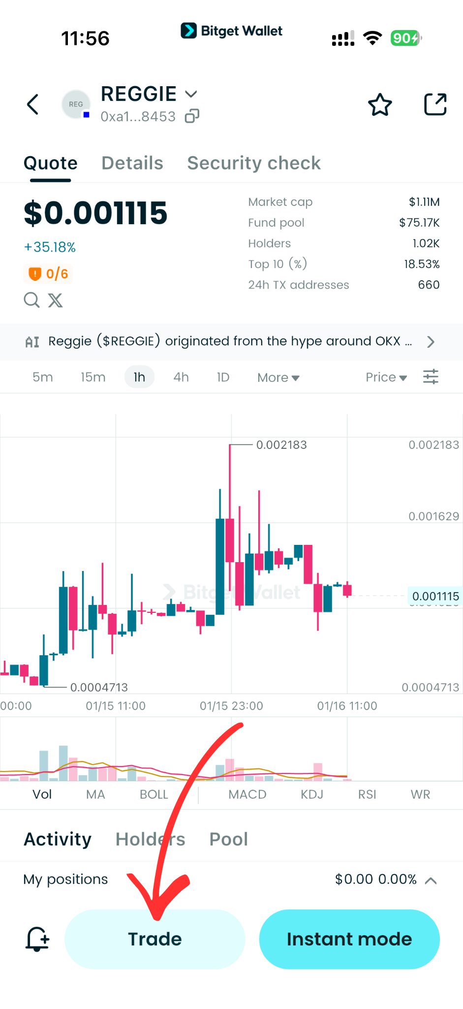 What Is Reggie (REGGIE): Early-Stage Solana Token Trading Risks and Liquidity Factors image 5