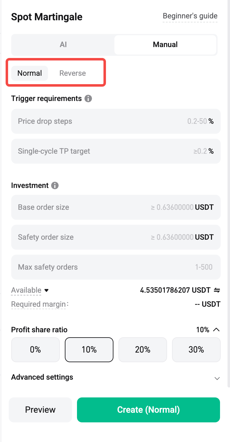 Martingale bot update: new termination conditions image 4