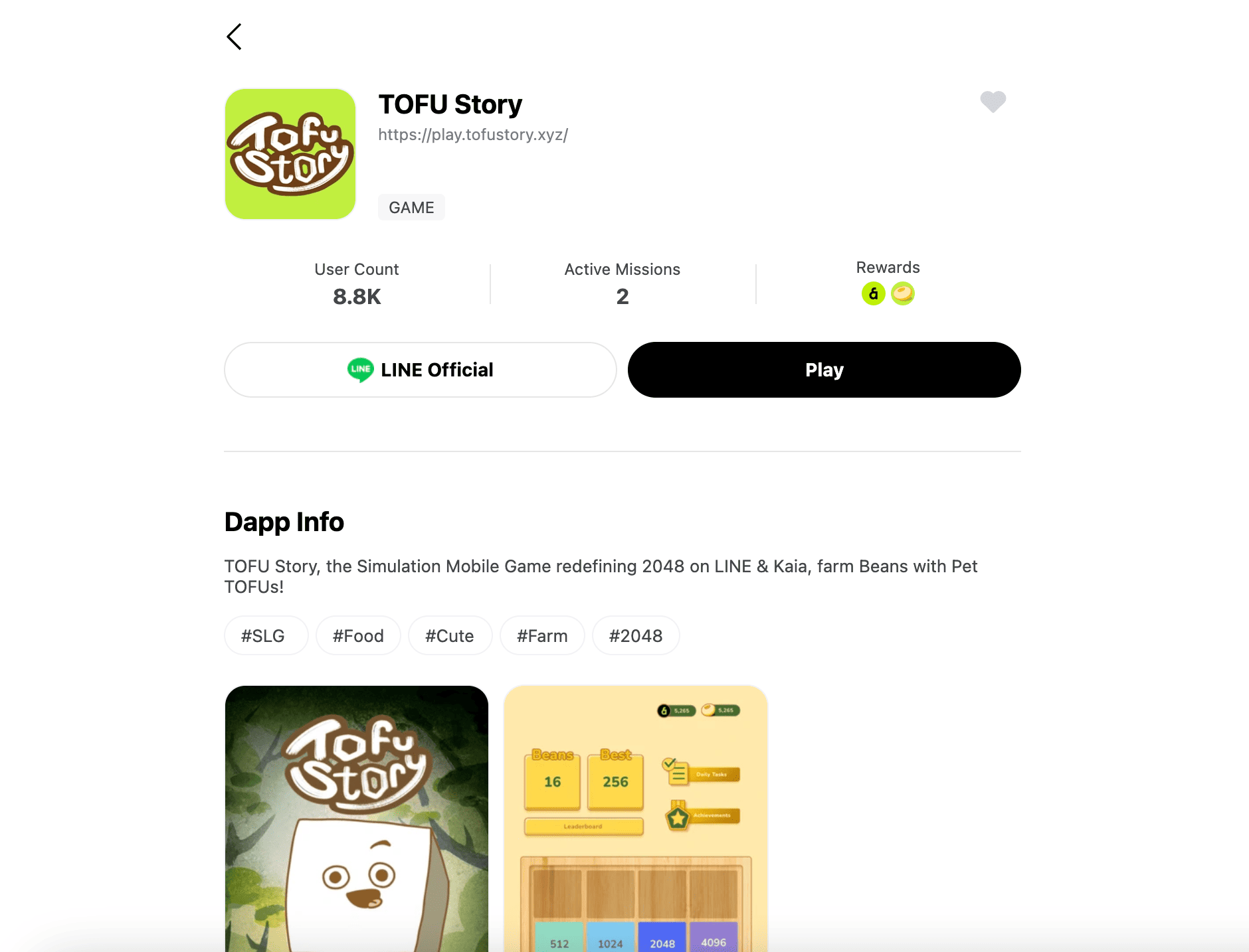 How to Start TOFU Story Game on LINE Mini Dapp and Earn LINE Points image 3