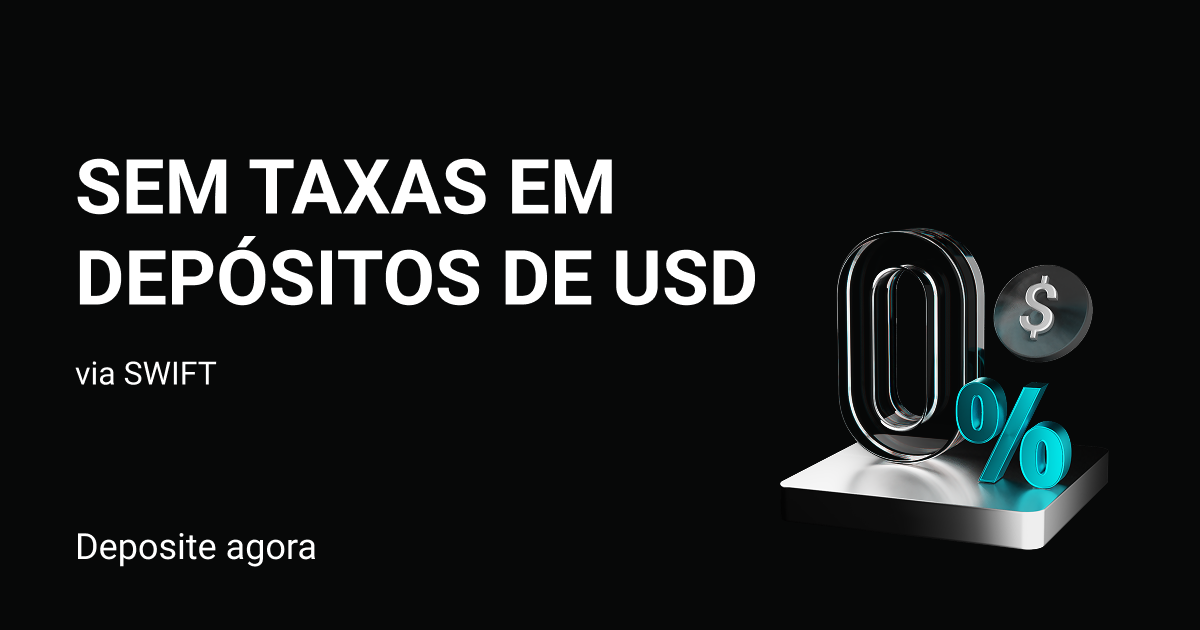 Isenção de taxa em depósitos em USD via SWIFT na Bitget