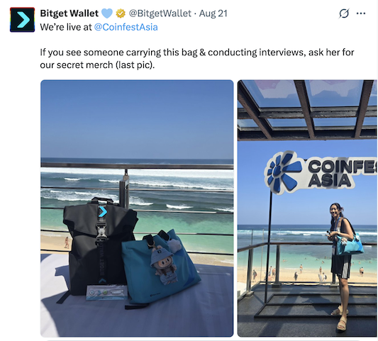 Bitget Wallet at Coinfest Asia 2026: Panels, Pins, and a Bali Sunset image 2