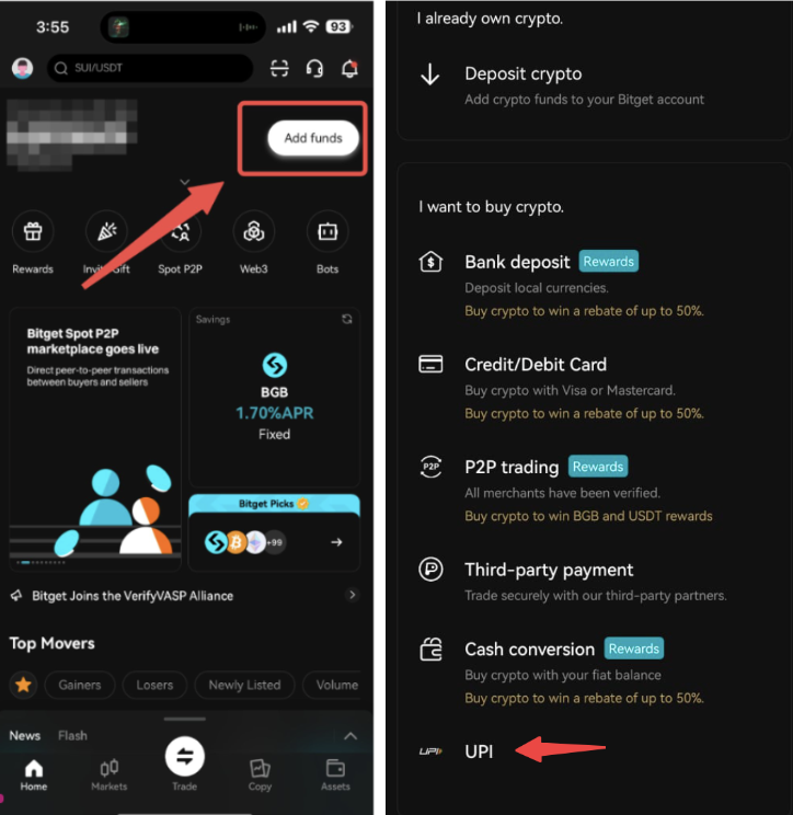 Onramp Money: How to buy crypto with MXN via bank transfer on Bitget image 4