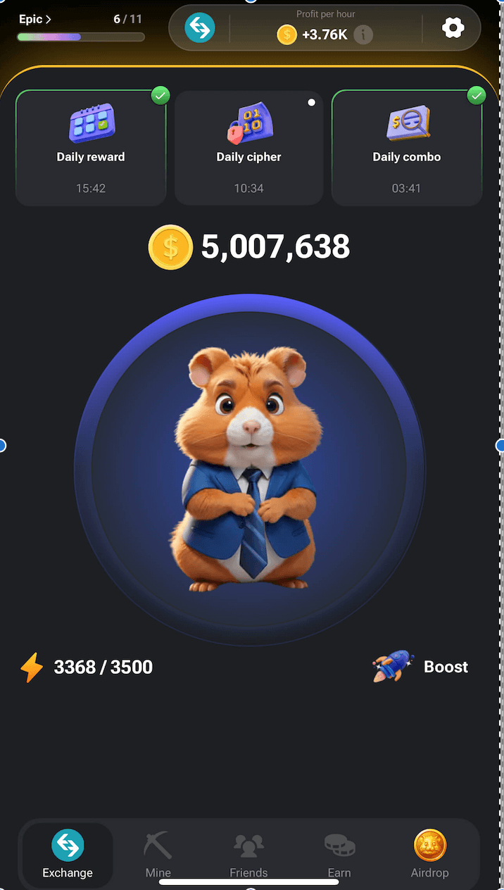 Hamster Kombat: Earning Up to 5M Hamster Coins with Daily Combo Cards image 0