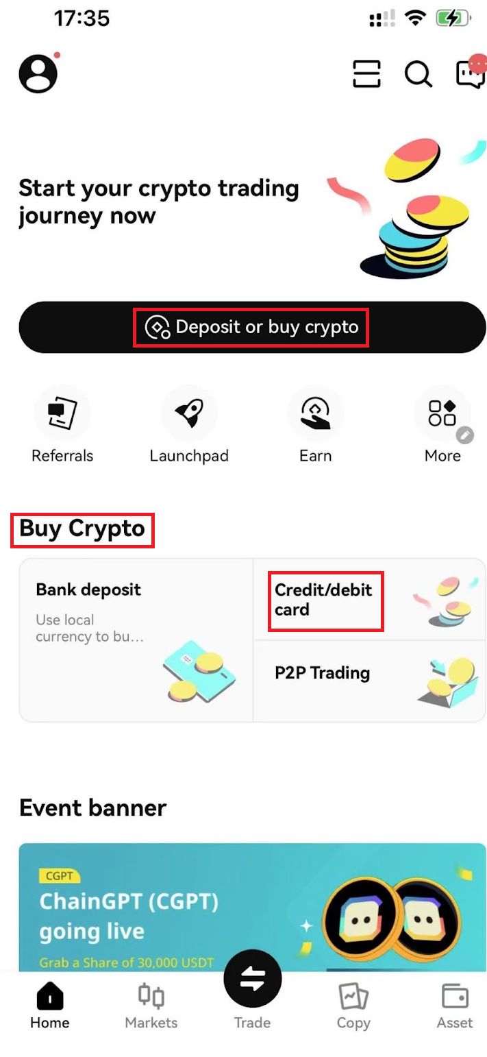 Come acquistare USDT con carta di credito su Bitget image 11