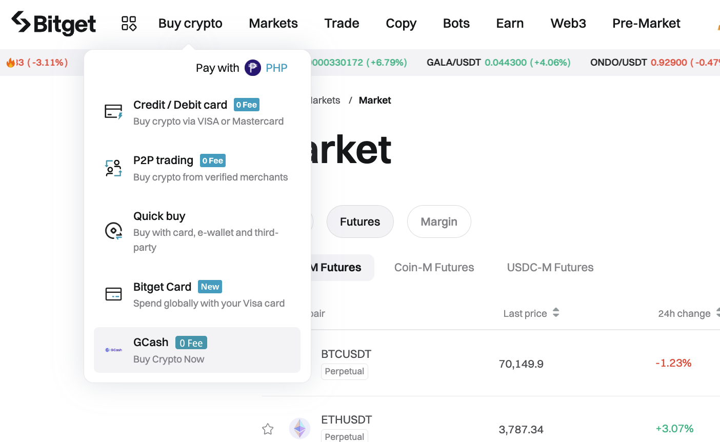 Paano bumili ng crypto sa pamamagitan ng GCash sa Bitget? image 0