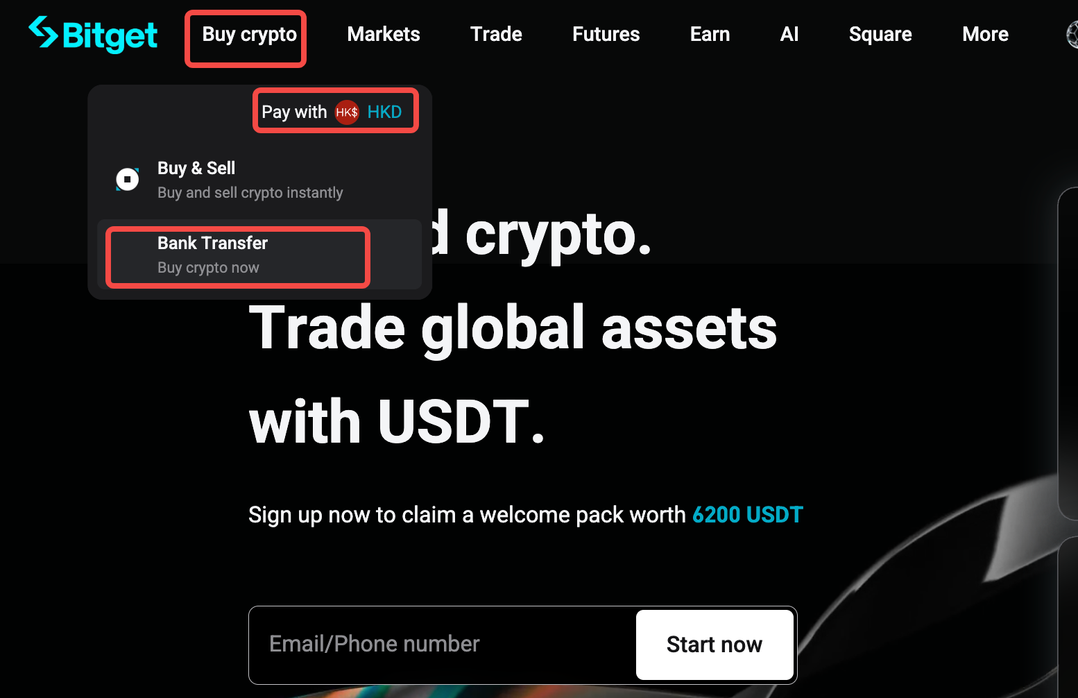 How to Deposit and Withdraw HKD on Bitget Website?