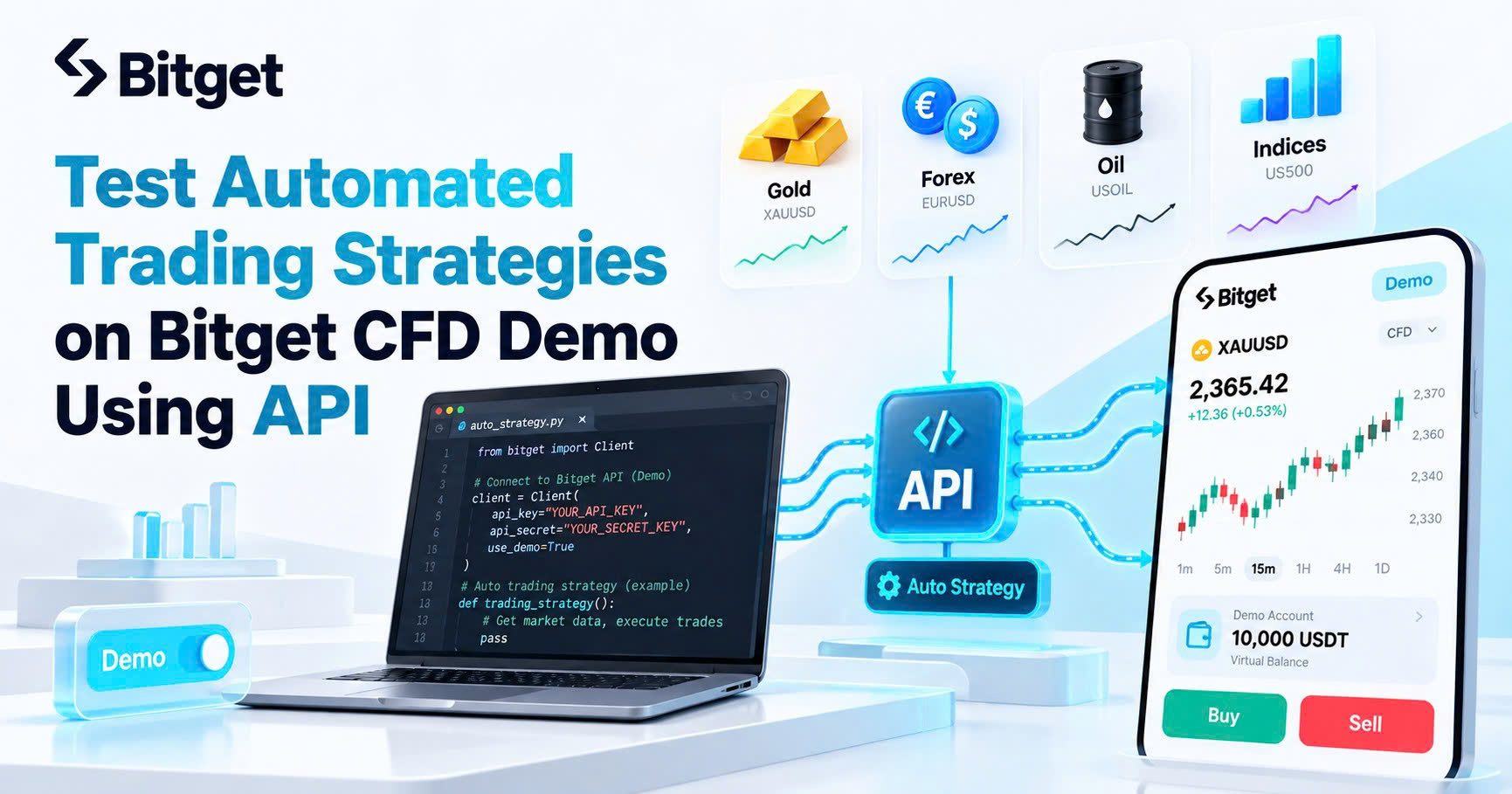 How to Test Automated Trading Strategies on Bitget CFD Demo Using API: Setup, Trading Bots and Risk Management (2026 Guide) image 0