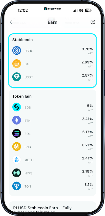 Earn dengan Bitget Wallet – Cara mengamankan APY 2%–6% dari Kripto kamu image 2
