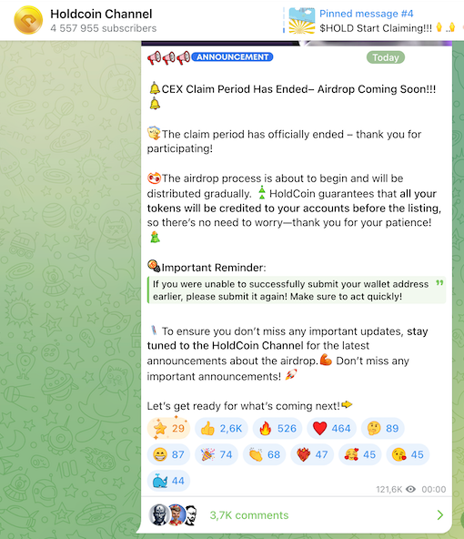 Период подачи заявок на HoldCoin CEX завершен image 0
