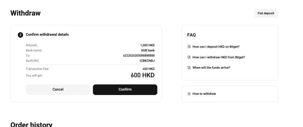 How to Deposit and Withdraw HKD on Bitget Website?