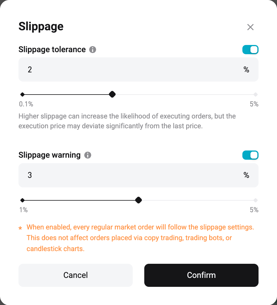Slippage Protection for Bitget Futures Market Orders: Slippage Tolerance and Slippage Warning