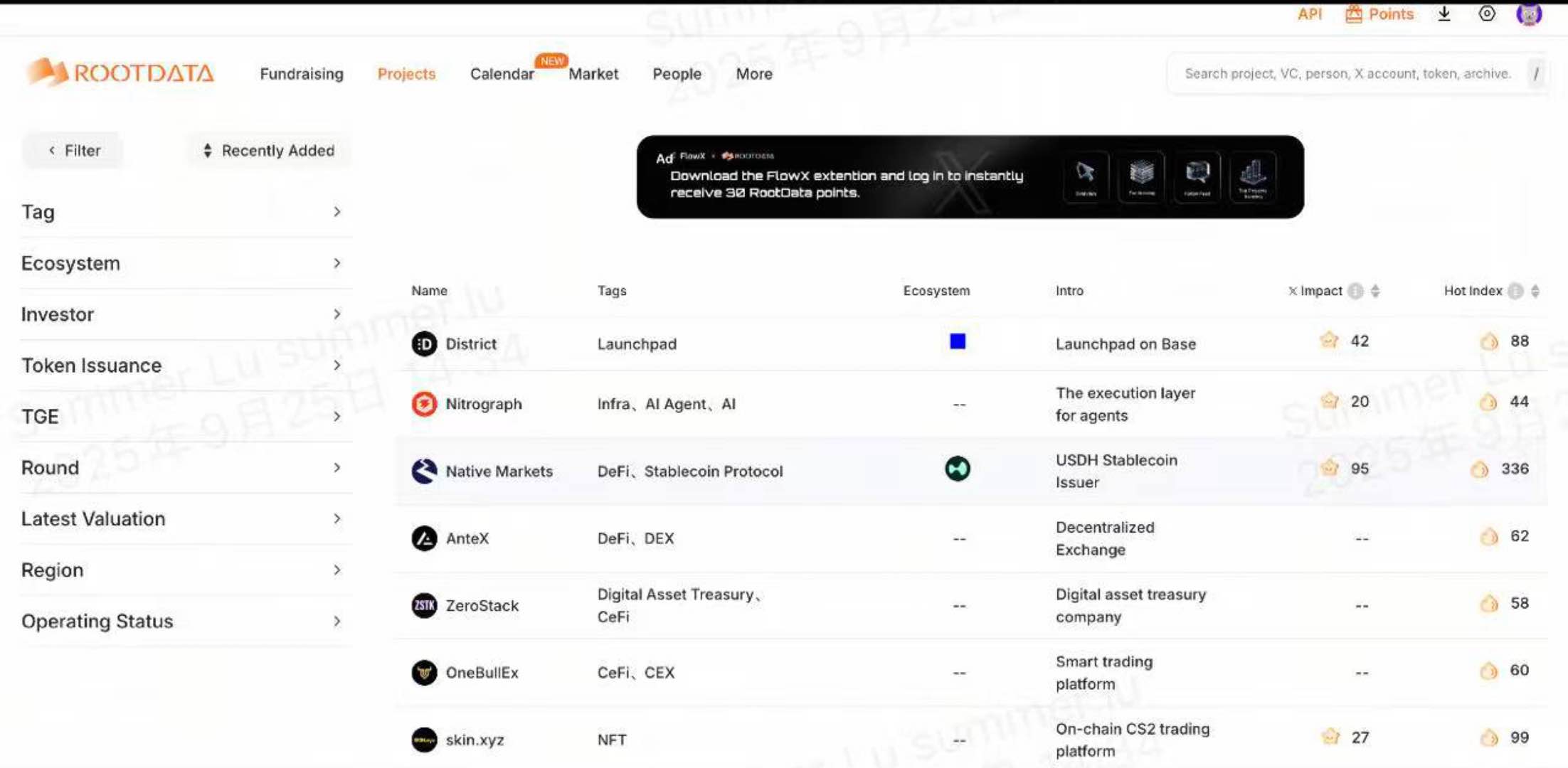 On-chain analytics platform series: RootData image 0