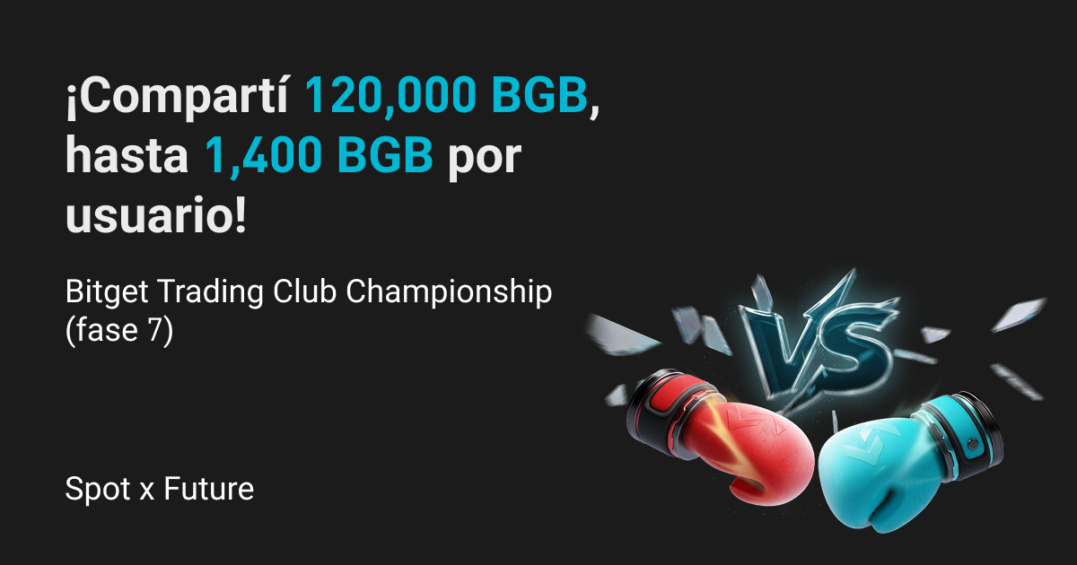 Bitget Trading Club Championship (Fase 7): ¡Hacé trading en spot y de contratos y compartí 120,000 BGB! Hasta 1,400 BGB por usuario image 0
