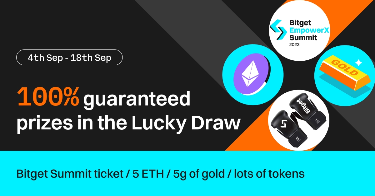 Join the Bitget 5th anniversary celebration and win 100% guaranteed prizes in the Lucky Draw