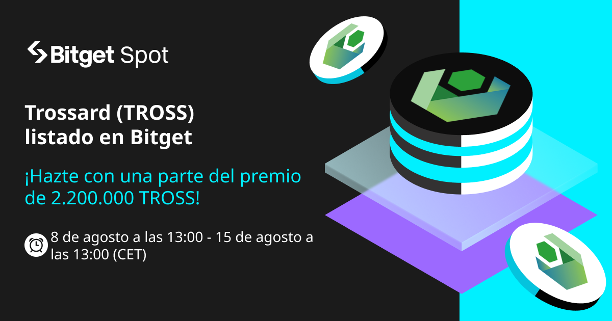 Trossard (TROSS) listado en Bitget. ¡Ven y hazte con una parte de 2.200.000 TROSS! image 0