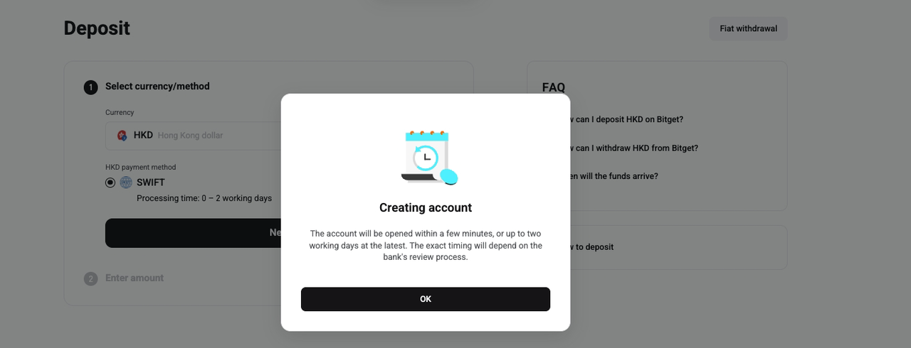 How to Deposit and Withdraw HKD on Bitget Website?