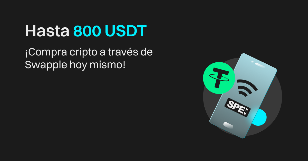 Hasta 800 USDT: ¡Compra cripto a través de Swapple hoy mismo!  image 0