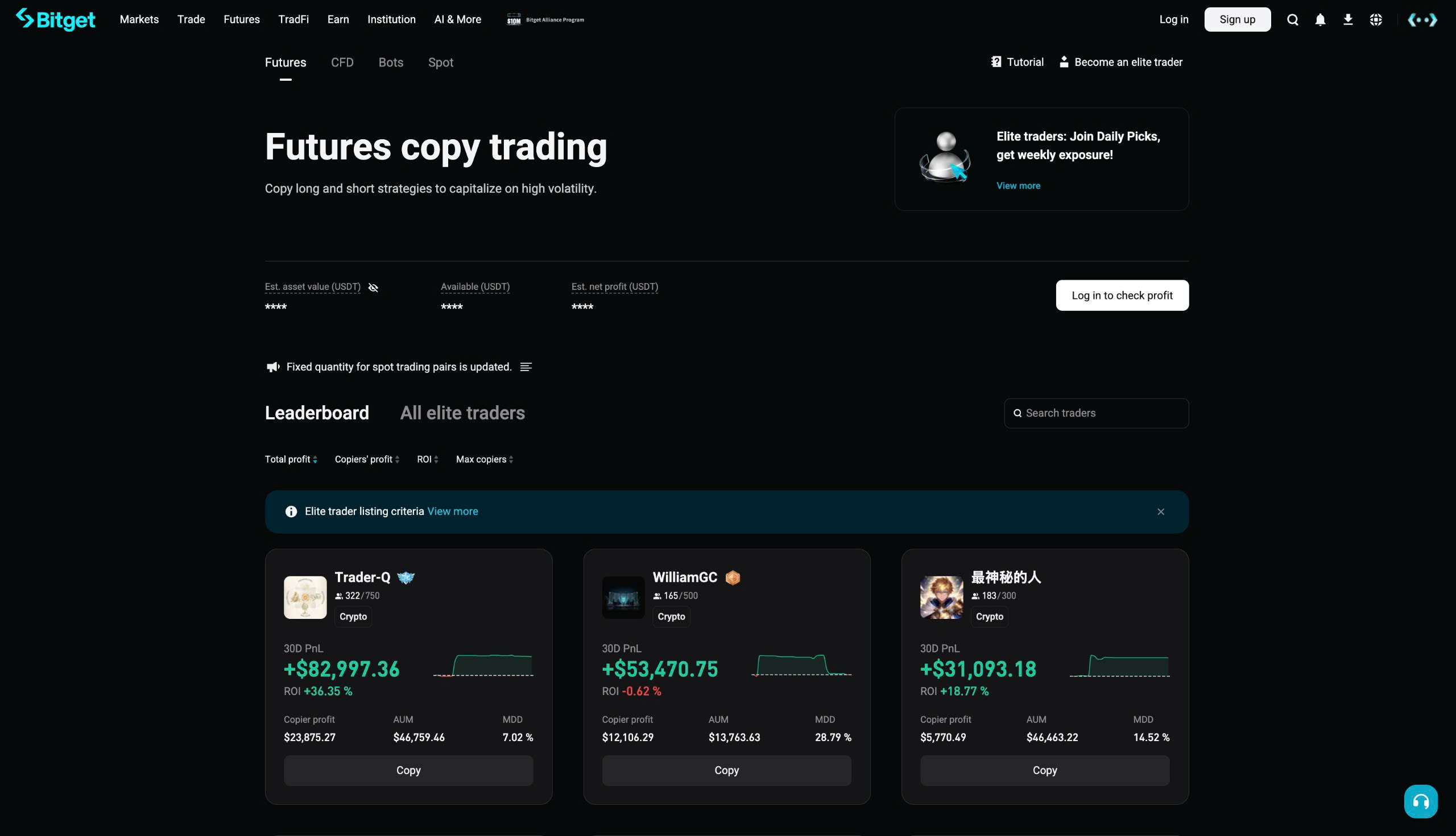 Best Futures Copy Trading Platform in 2026: Features, Benefits, Fees and How to Copy Trade on Bitget image 1