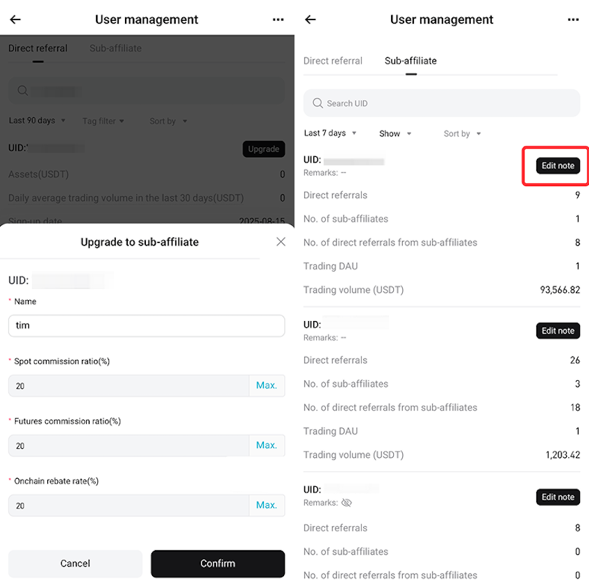 How to Upgrade Referrals to Sub-Affiliates?